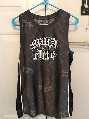 MMA Elite Sleeveless Tank Top Jersey Gray / Black 100% Polyester Size Small • $15