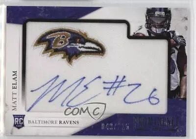 2013 Panini Prominence /225 Matt Elam #168 RPA Rookie Patch Auto RC • $2.55