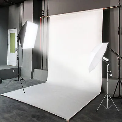 Pure White Photography Wall Backdrop Studio Photo Props Vinyl Background 5x7FT • $16.48