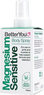 BetterYou Magnesium Oil Sensitive Spray 100ml UK Stock • £8.95