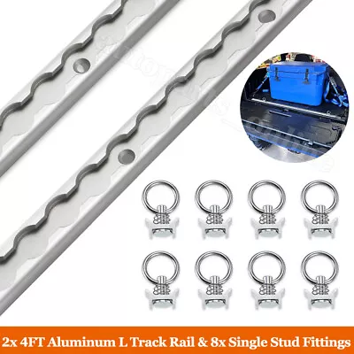 New Aluminum L Track Tie Down System For Enclosed Trailer Trucks Vans Pickup • $63.99