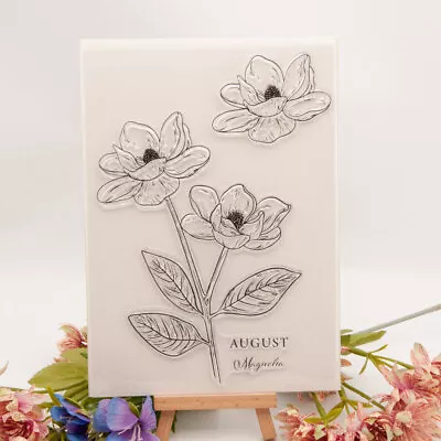 Flower Transparent DIY Silicone Clear Stamps Scrapbook Embossing Art Leaf Month • £3.46