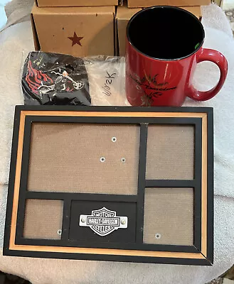 New Harley Davidson Logo Black Silver Picture Frame  8 X 10 2000 + Mug & Mask • $24.99