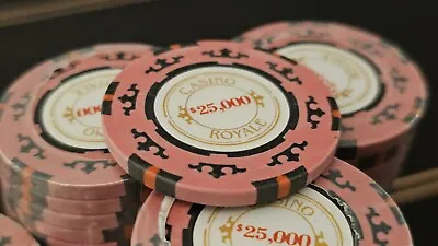 007 Casino Royale $25000 Poker Chips Rare Movie Prop • £24.99