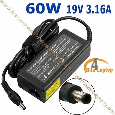 60W Laptop Charger For Samsung N193 V85 N17908 AC Power Adapter 19V 3.16A • £9.95