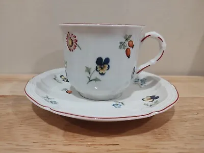 Villeroy & Boch France Petite Fleur Porcelain Cup 2.5  & Saucer 5.5  Set Floral  • $12.34