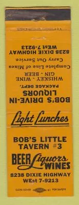 Matchbook Cover - Bob Little's Tavern • $3.99