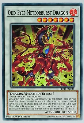 Yugioh Odd-Eyes Meteorburst Dragon LEDD-ENC31 Common 1st Edition • £0.99