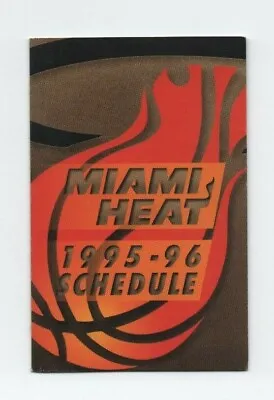 1995-96 Miami Heat Pocket Schedule (sked) • $3