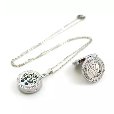 $11.85 • Buy HQ Stainless Steel Aromatherapy Essential Oils Diffuser Locket Pendant Necklace 