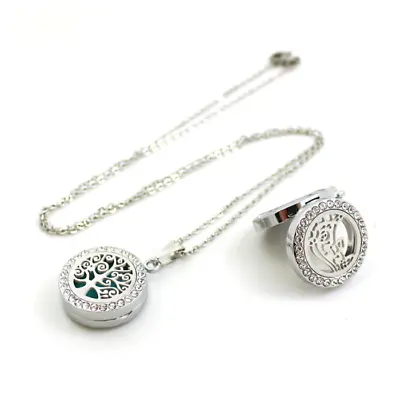 HQ Stainless Steel Aromatherapy Essential Oils Diffuser Locket Pendant Necklace  • $11.85