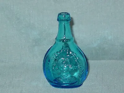 Vintage Wheaton Miniature Blue Jenny Lind The Swedish Nightingale Glass Bottle • $11.99