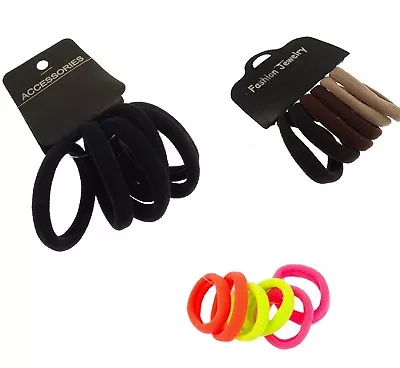 Soft Endless Ponios Elastic No Damage Hair Ties Jersey  Snag Free Hair Bobbles • £2.25