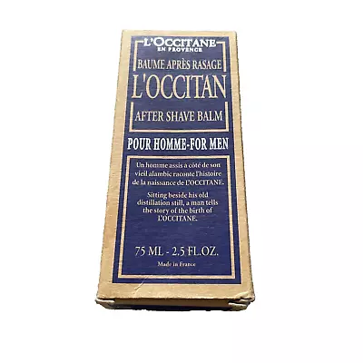 L'occitane After Shave Balm Pour Homme For Men 75ml New In Box • £26.95