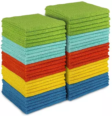 Microfiber Cleaning Cloths-50Pack All-Purpose Polishing Rags No-scratch Towel • $8.20
