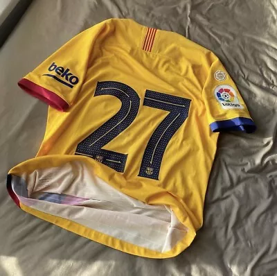 Barcelona 2019 Rakuten Cup MATCH ISSUE Jersey Ronald Araujo #27  • $550