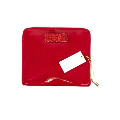 £13.99 • Buy Ted Baker Red Glitter Bow Patent IPad Zip Round Pouch Case - OS - NEW