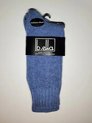 B. Ella Ladies Cashmere Wool Blend Socks Denim USA MADE • $18