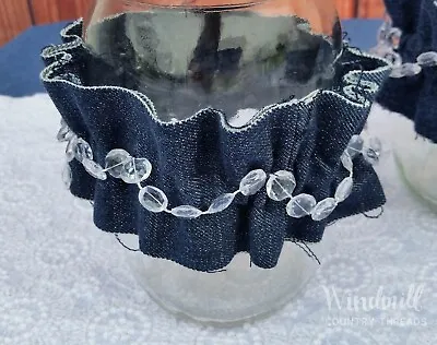 Denim And Diamonds Decorations Mason Jar Sleeves Event Wedding • $4.99