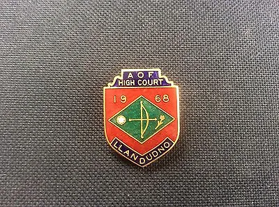 £16.99 • Buy 1968 AOF Ancient Order Of Foresters Llandudno High Court Enamel Badge VGC 1960s