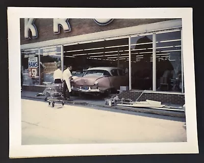 Vintage Real Photograph Of Car That Drove Into Grocery Store Wreckage Accident • $25