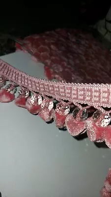 £2.20 • Buy Curtain Edging Trim Bead With Pom Pom Dangling Crafts Cushions - Sold Per Yard