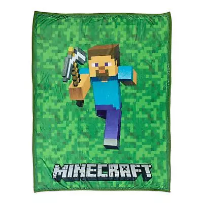Minecraft Boys Fleece Throw Blanket - Blanket Lanyard And Pin Box Set • $29.95