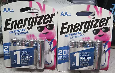 2 - 4 Pack Energizer Ultimate Lithium AA Batteries - 8 Batteries Total 12/39 • $17.49