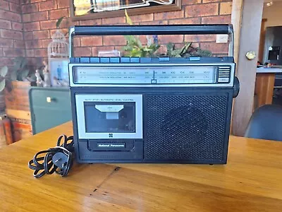 Vintage National Panasonic RX-1250A FM AM Radio Cassette Recorder BoomboxWORKING • $49.95