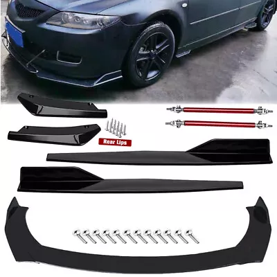 For Mazda 3 Mazda3 Hatchback Front Bumper Lip/ Spoiler Body Kit /Strut Rods • $55.99