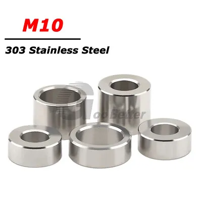 M10 Stainless Steel Spacers Standoff Round Unthreaded Bushing Sleeve Washers • $6.19