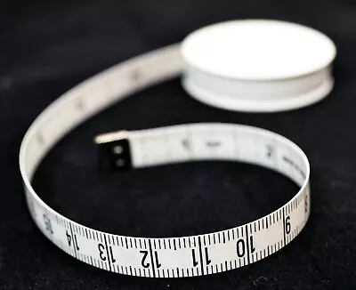 Roll-Fix Tape Measure - Automatic Roll-up 60 /150 Cm/5 Ft White Free Shipping • $11