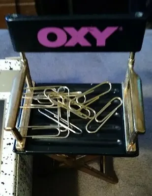 Director Chair Magnetic Paper Clip Holder Color Gold And Black With Box OXY • $14.50