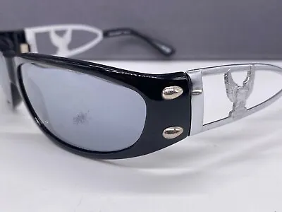 Harley Davidson Sunglasses Men Black Large Mirrored Chrome Hds 007 • $158.06