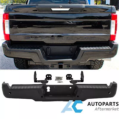 For 2017-2022 Ford F-250 F-350 Super Duty Rear Bumper Assembly W/ Park Black • $380.99