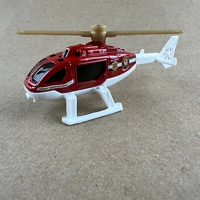 Matchbox Rescue Helicopter Red White 1:64 Deicast Car Loose • $3.49