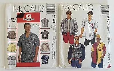 McCall's Men's JACKET SHIRT Sewing Pattern 1990s Uncut FF New • $10.97