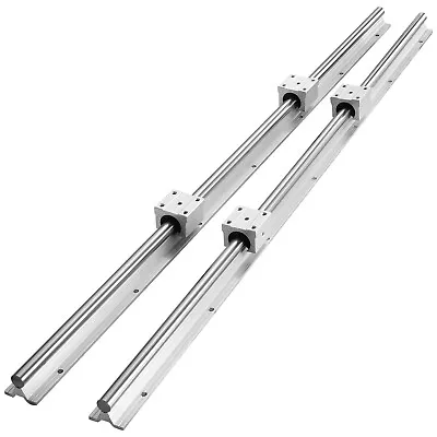 VEVOR 2PCS SBR20 800mm Linear Guide Rail Slide Rail 4 PCS SBR20UU Bearing Block • £32.40