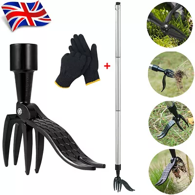 Stand Up Weed Puller Garden Weeder Lawn Root Remover Killer Tool W/ Handle 100cm • £19