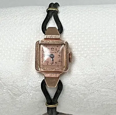 $224.99 • Buy Vintage Bulova Ladies Real 14k Rose Gold Watch Works Well ~ Solid Gold
