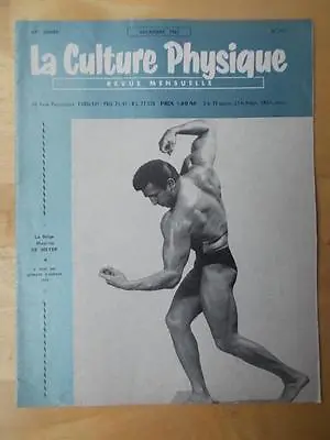 LA CULTURE PHYSIQUE Bodybuilding Muscle Magazine/MAURICE DE MEYER 12-61 • $6.49