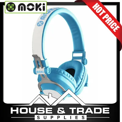 Moki Headphones Bluetooth 96dB BLUE EXO KIDS ACC-HPEXKBL • $35.97