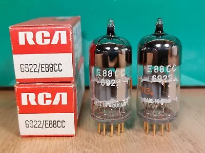 £204.83 • Buy Pair Of Siemens (RCA Label) 6922 E88CC NOS NIB Gold Pin Vacuum Tubes - 11% Match