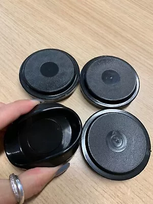£4.40 • Buy 4 X BLACK RUBBER CASTOR CUPS Carpet/Floor Chair/Sofa Furniture Protectors Caster
