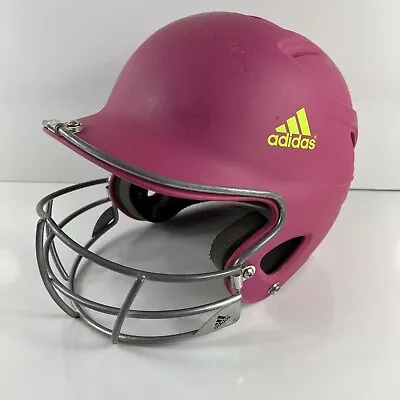 Adidas Softball Helmet Pink 1214 With Cage 7x10x8 Inches With Free Shipping • $24.95