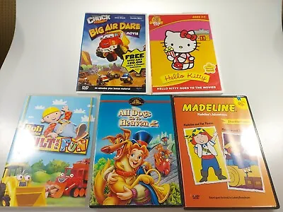 5 Family DVD's Madeline's Adventures All Dogs Go To Heaven Hello Kitty FREE SHIP • $17.59