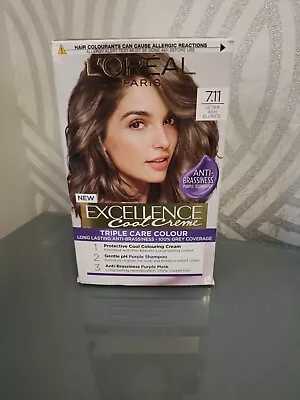 Loreal Paris Excellence Cool Creme Triple Care 7.11 Ultra Ash Blonde L'Oréal • £12.99