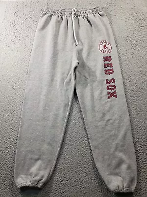 Boston Red Sox Sweatpants Men's Large Gray Fleece Tapered Joggers Cotton Stretch • $19.99