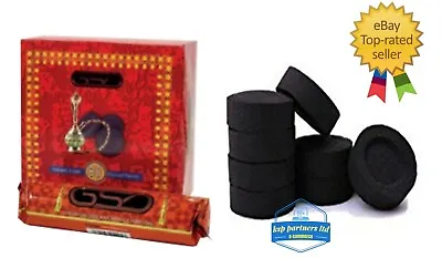 SHISHA HOOKAH CHARCOAL BAKHOOR INCENSE BURNER COAL TABLETS FOR Nakhla X 8 ROLLS • £8.99