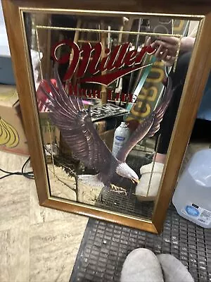 Miller High Life Wildlife Series Wisconsin Bald Eagle Beer Bar Mirror • $60